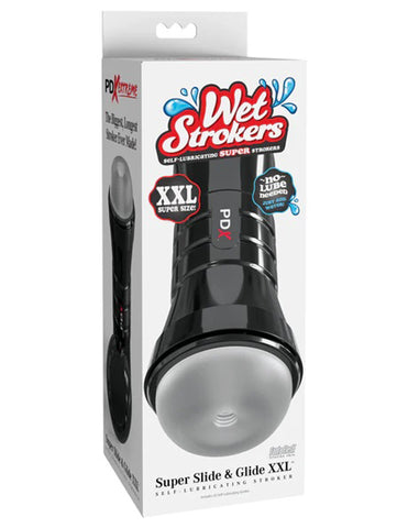 Pdx Wet Pussies Super Slide and Glide Xxl Stroker Clear Strokers - Manual