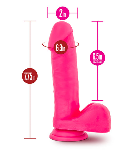 Ruse Big Poppa Hot Pink Dildo 6.6 Inch Insertable Length > Dildos > Realistic Dildos