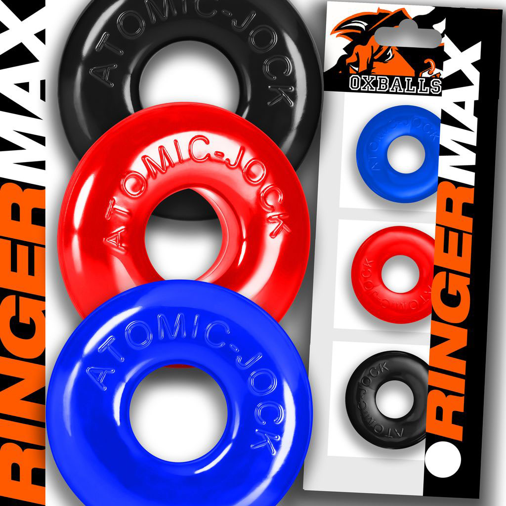 Ringer Max Three Piece Multi Colour Cockring Set Multi COCK RING Set