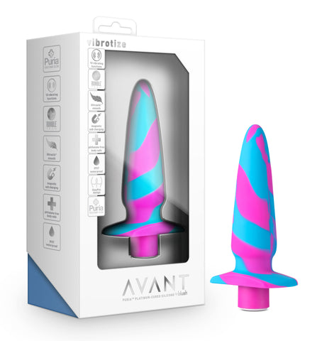 Avant Vibrotize Silicone Mini Anal Vibe Fuchsia 5 Inch Butt Plugs - Vibrating