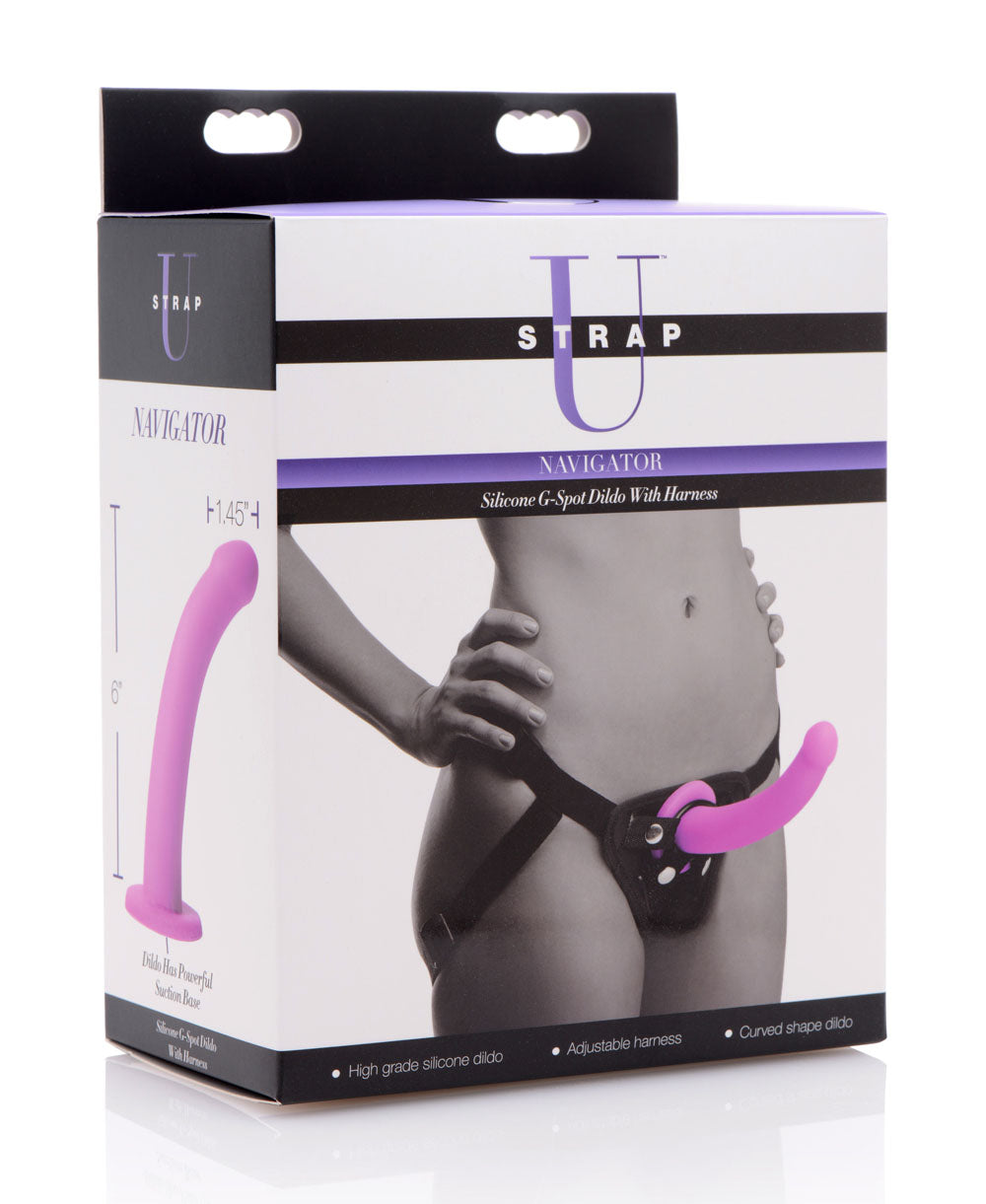 XR Navigator Strap On Adjustable Harness With G Spot Dildo 7" Inches > Dildos > Strap On Harnesses