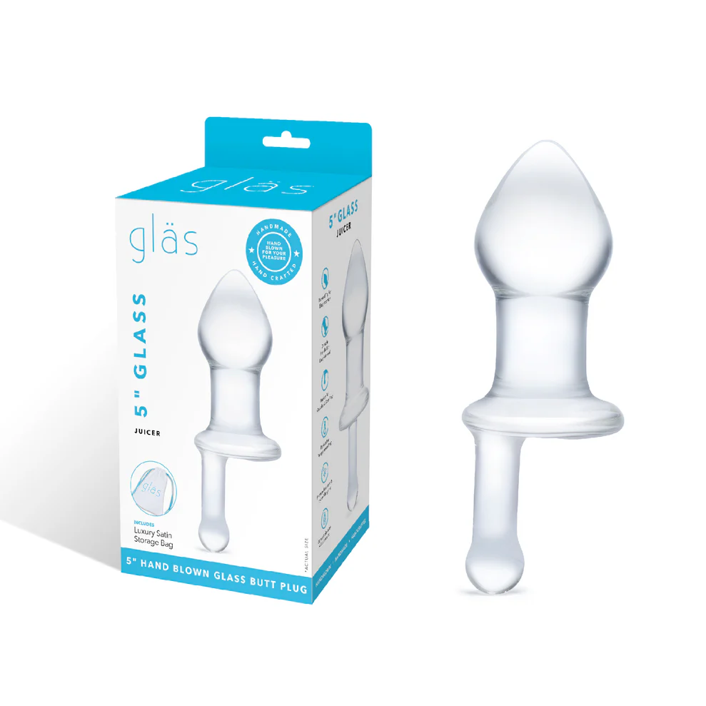 Glas 5 Inch Juicer – Handmade Fracture-Resistant Hypoallergenic Glass Dildo > Glass > Toys