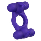 Silicone Triple Orgasm Enhancer in Purple with 12 Vibration Functions and Dual Independent Motors > Cock Ring > Vibrating