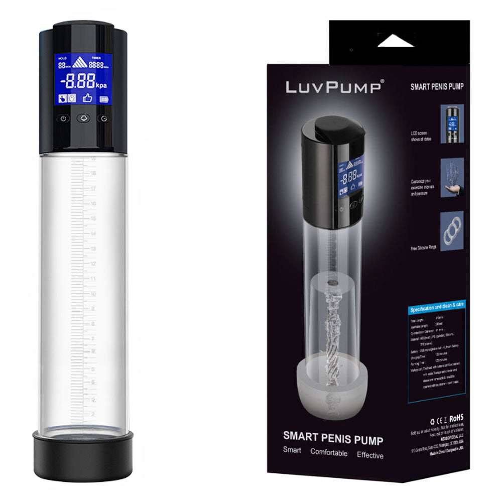 LuvPump Smart USB Rechargeable Automatic Penis Pump Clear > Pumps > Penis Pumps Electric