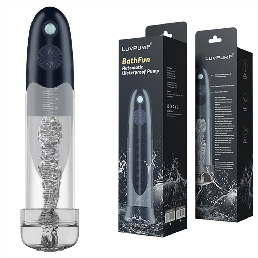 LuvPump BathFun – Waterproof USB Rechargeable Automatic Penis Pump Default Title > Pumps > Penis Pumps Electric Main image