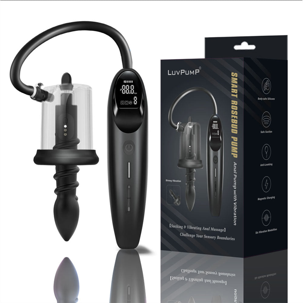 LuvPump RosCup Pro – USB Rechargeable Smart Vibrating Anal Pump Black > Anal Range > Anal Probes