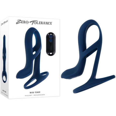 Zero Tolerance Big Time Navy USB Rechargeable Vibrating Sleeve