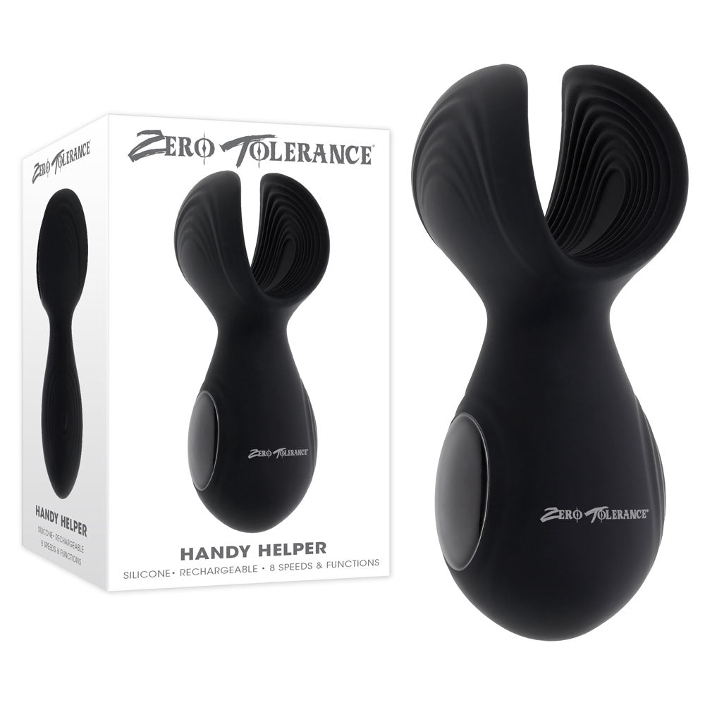 Zero Tolerance Handy Helper Vibrating Device – Hands-Free Ergonomic Relaxation Tool Black > Sex Toys For Men > Masturbators > Vibrating