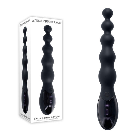 Zero Tolerance BACKDOOR BATON 24 cm USB Rechargeable Anal Beads Black Beads