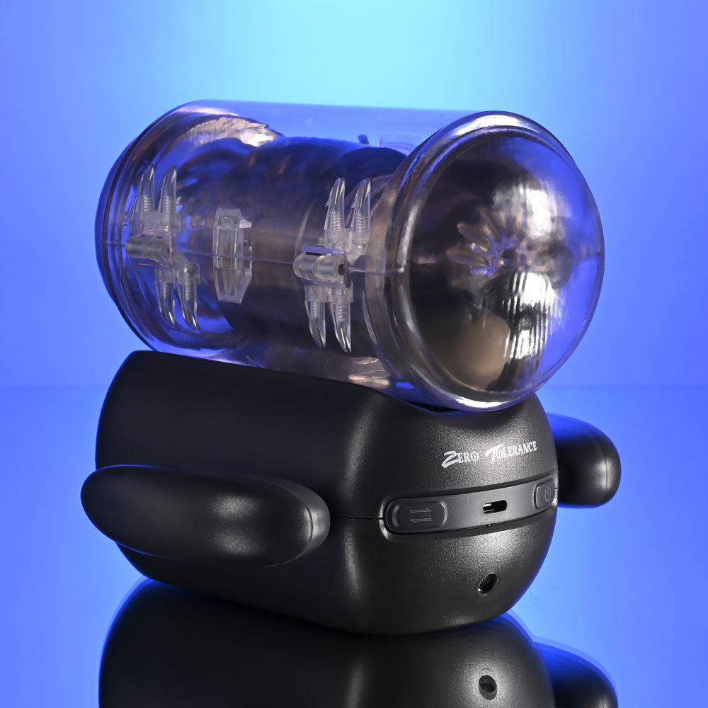 Zero Tolerance Hold Me Tight – USB Rechargeable Vibrating Heated Auto Stroker with Phone Holder > Sex Toys For Men > Masturbators Premium