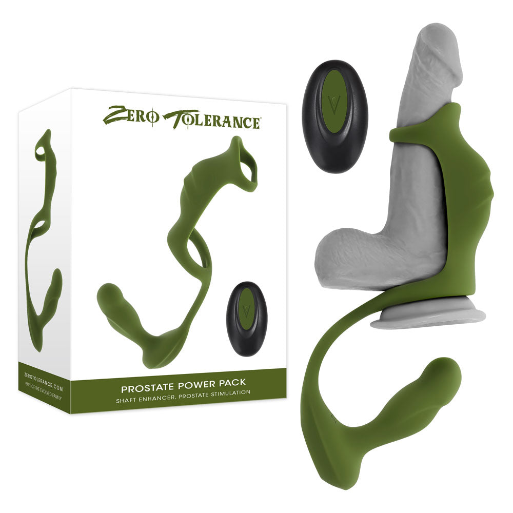 Zero Tolerance Prostate Power Pack – USB Rechargeable Vibrating Prostate Massager Harness Green > Sex Toys > Couples Toys