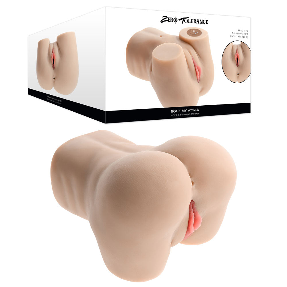 Zero Tolerance ROCK MY WORLD - USB Rechargeable Doggy Style Thrusting Mini Torso Masturbator Flesh > Sex Toys For Men > Assbators Main image