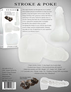 Gender X Stroke and Poke 8 Inch Stroker Dong Clear > Sex Toys For Men > Masturbators > Vibrating