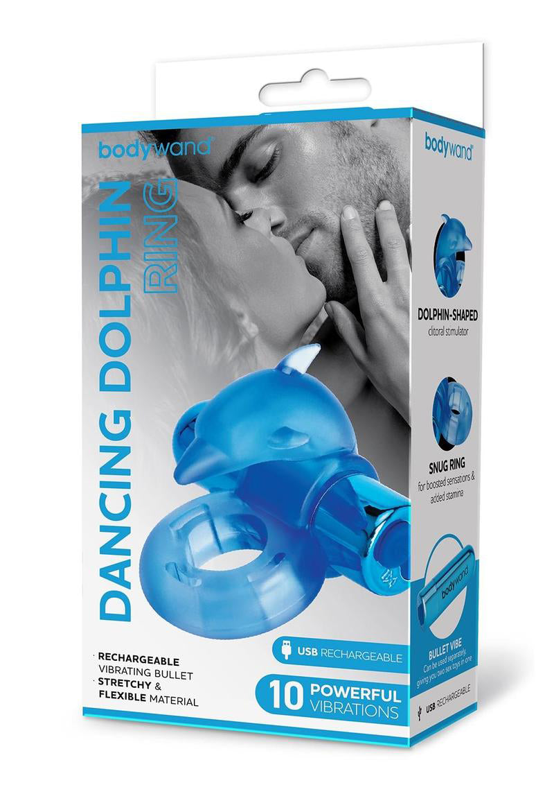 Bodywand Dancing Dolphin Erection Enhancing Ring Blue > Cock Ring > Vibrating