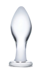 Glas 4 Inch Classic Clear Glass Butt Plug with Flared Base > Glass > Toys