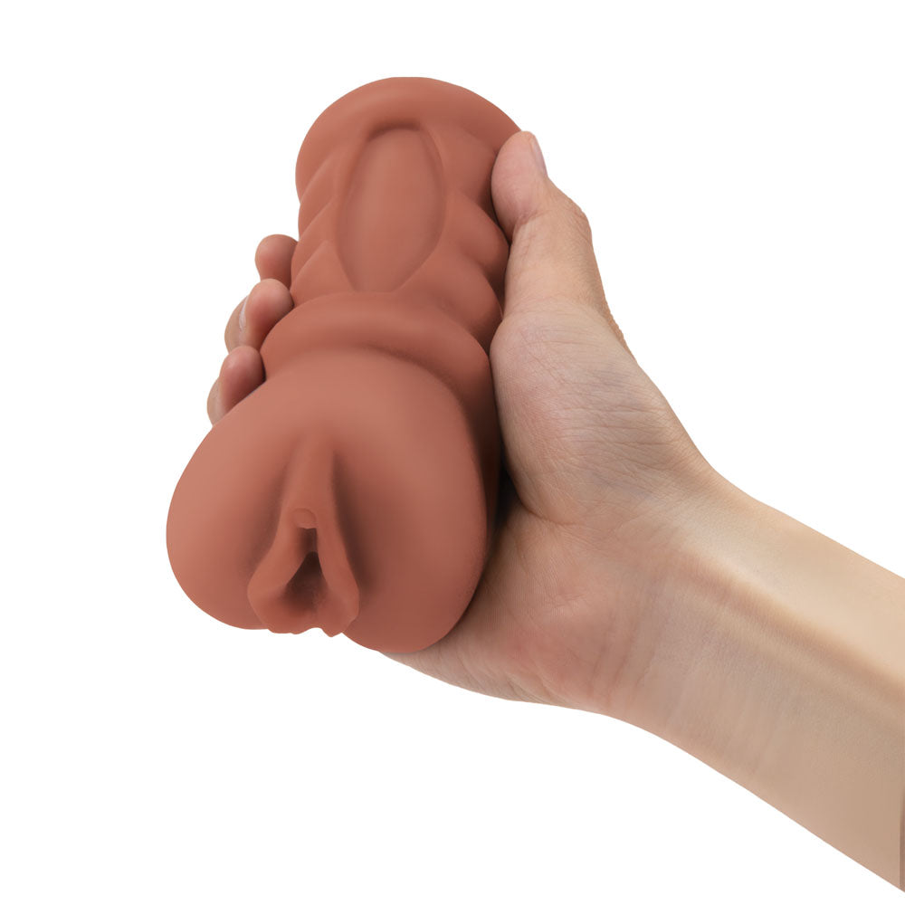 Zolo Latina Stroker Medium Tan Pussy Masturbator for Men Strokers - Manual