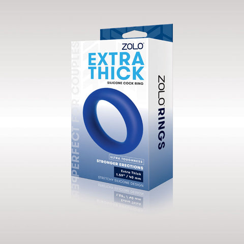 Zolo Extra Thick Silicone (40 mm) – Cock Ring Blue COCK RINGS