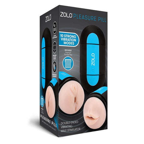 Zolo Pleasure Pill - Double Ended USB Rechargeable Stroker Strokers - Auto