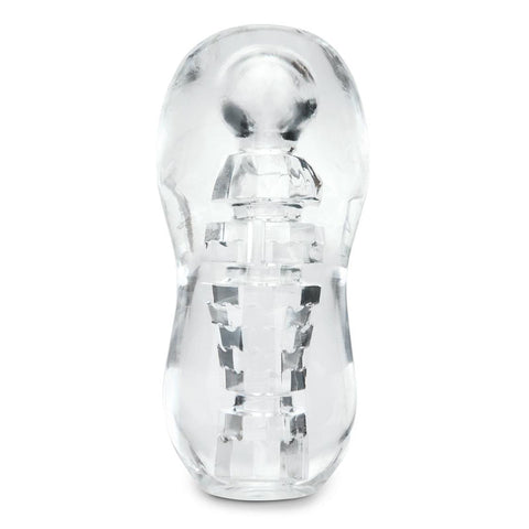 Zolo Gripz Spinner - Squeezable Clear Stroker Strokers - Manual