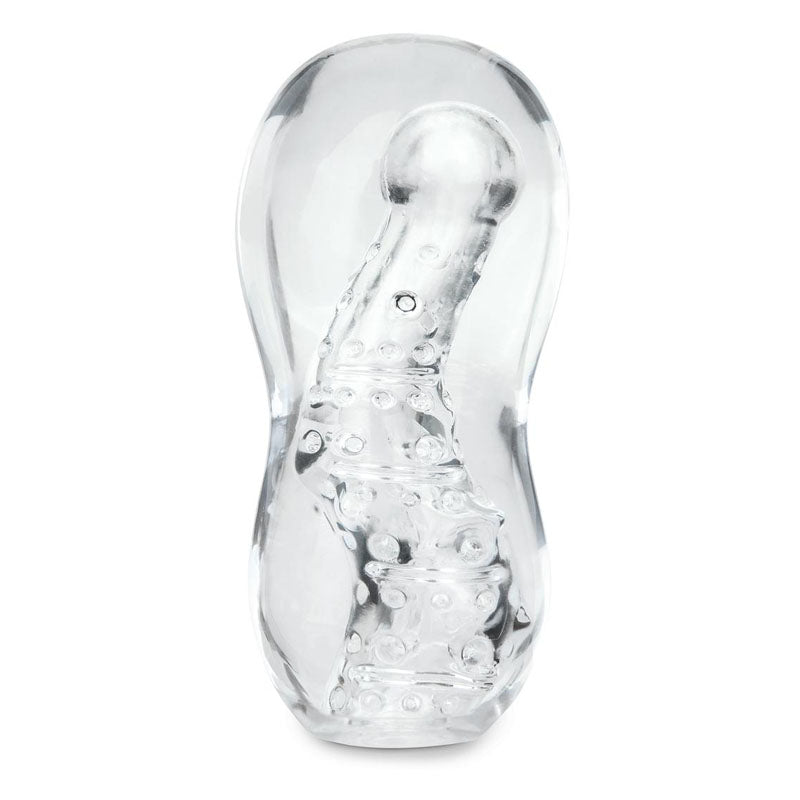 Zolo Gripz Wavy Clear – Squeezable Stroker > Sex Toys For Men > Masturbators > Manual