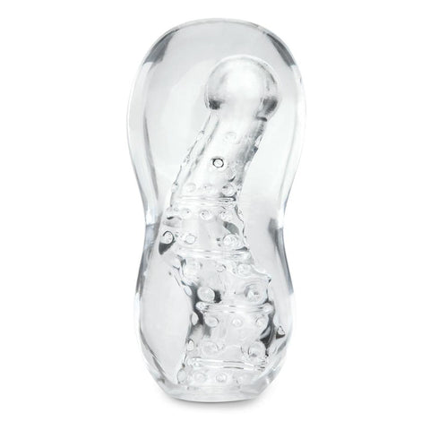 Zolo Gripz Wavy Clear – Squeezable Stroker > Sex Toys For Men > Masturbators Manual
