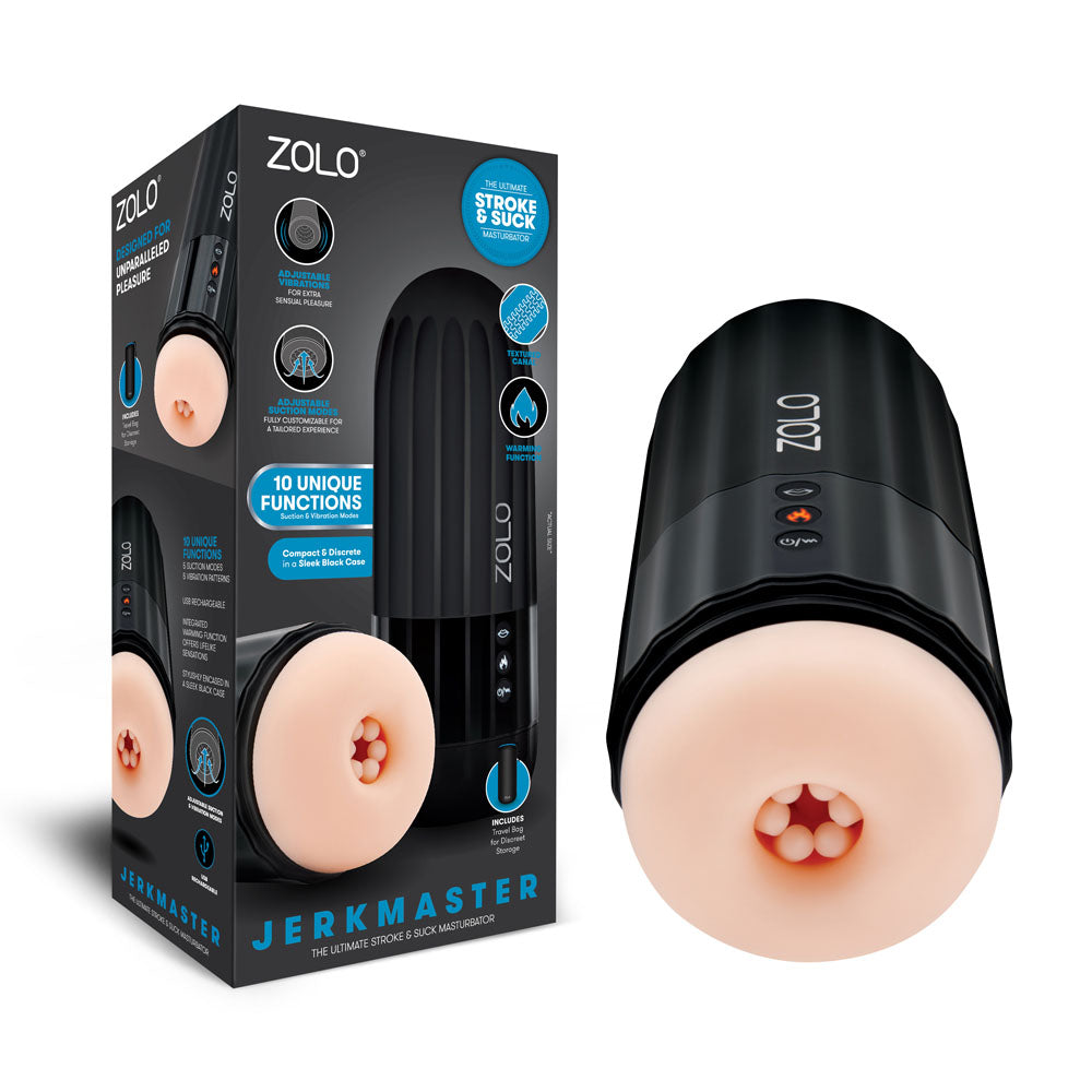 Zolo Jerkmaster: Ultimate Customizable Pleasure Device Flesh Pink > Sex Toys For Men > Masturbators > Vibrating