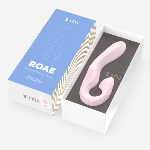 Zini Roae Three Way Precision Rabbit Vibrator Pink VIBRATORS-RABBIT