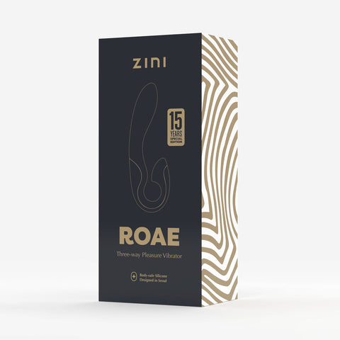 Zini Roae Special Edition Three Way Precision Rabbit Vibrator Gold VIBRATORS-RABBIT