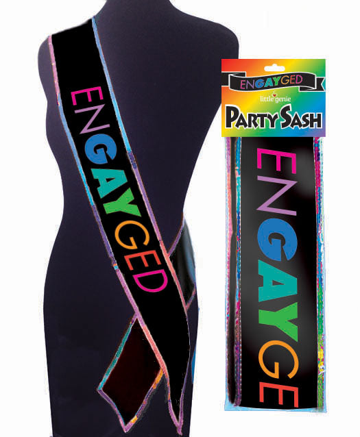 Engaged Sash for Bachelorette Party - Novelty Celebration Accessory > Novelties > Party Supplies