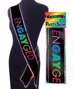Engaged Sash Novelty Celebration Accessory – Bachelorette Party Sash Default Title > Novelties > Party Supplies