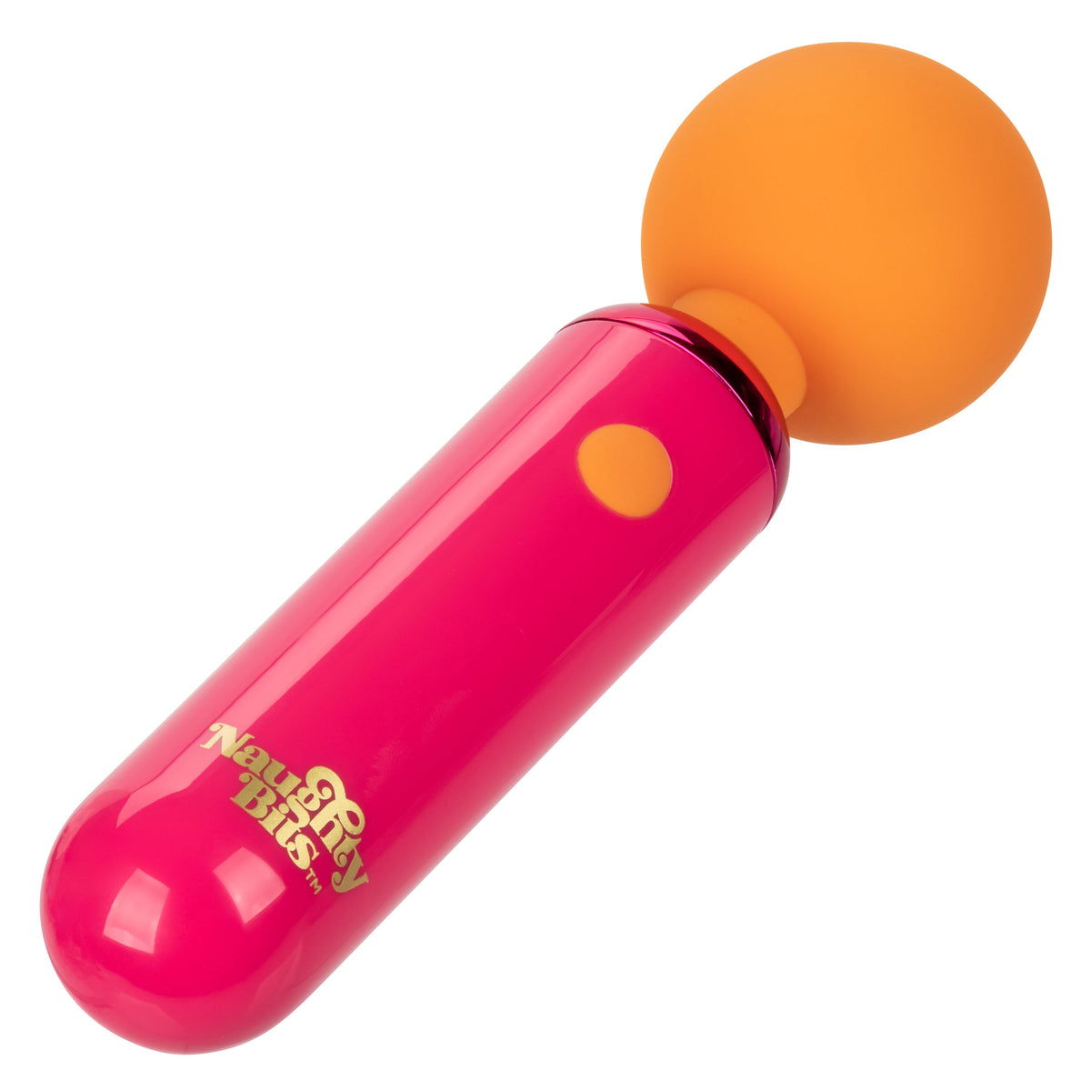 Naughty Bits Home Cumming Queen Vibrating Wand Pink and Orange Silicone Personal Massager > Sex Toys > Mini Massagers