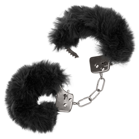 Ultra Fluffy Black Furry Bondage Cuffs For Couples Play > Bondage Gear > Handcuffs