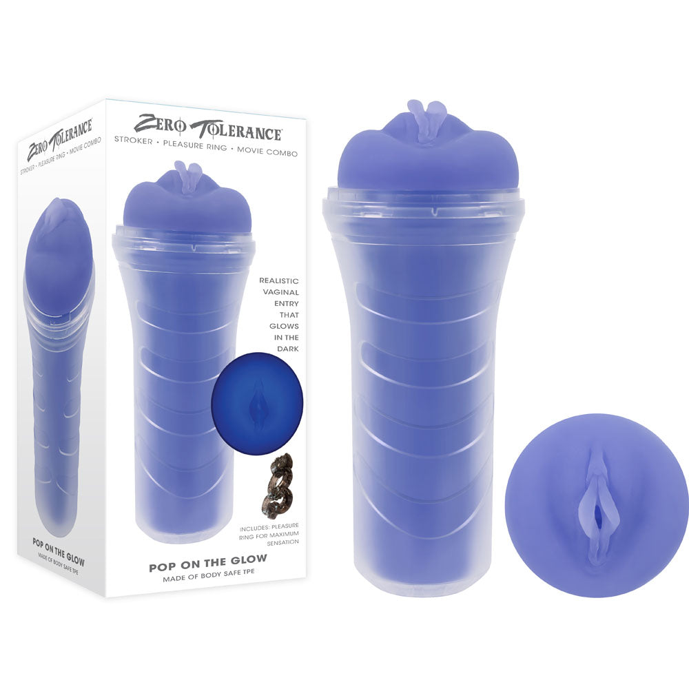 Zero Tolerance Glow in the Dark Purple Vagina Stroker > Sex Toys For Men > Masturbators > Manual
