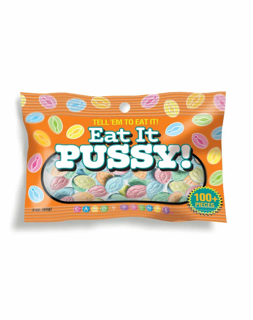 Eat It Pussy – 3oz Vagina-Shaped Candy Bag Multi > Novelties > Candy & Edible Items Main image