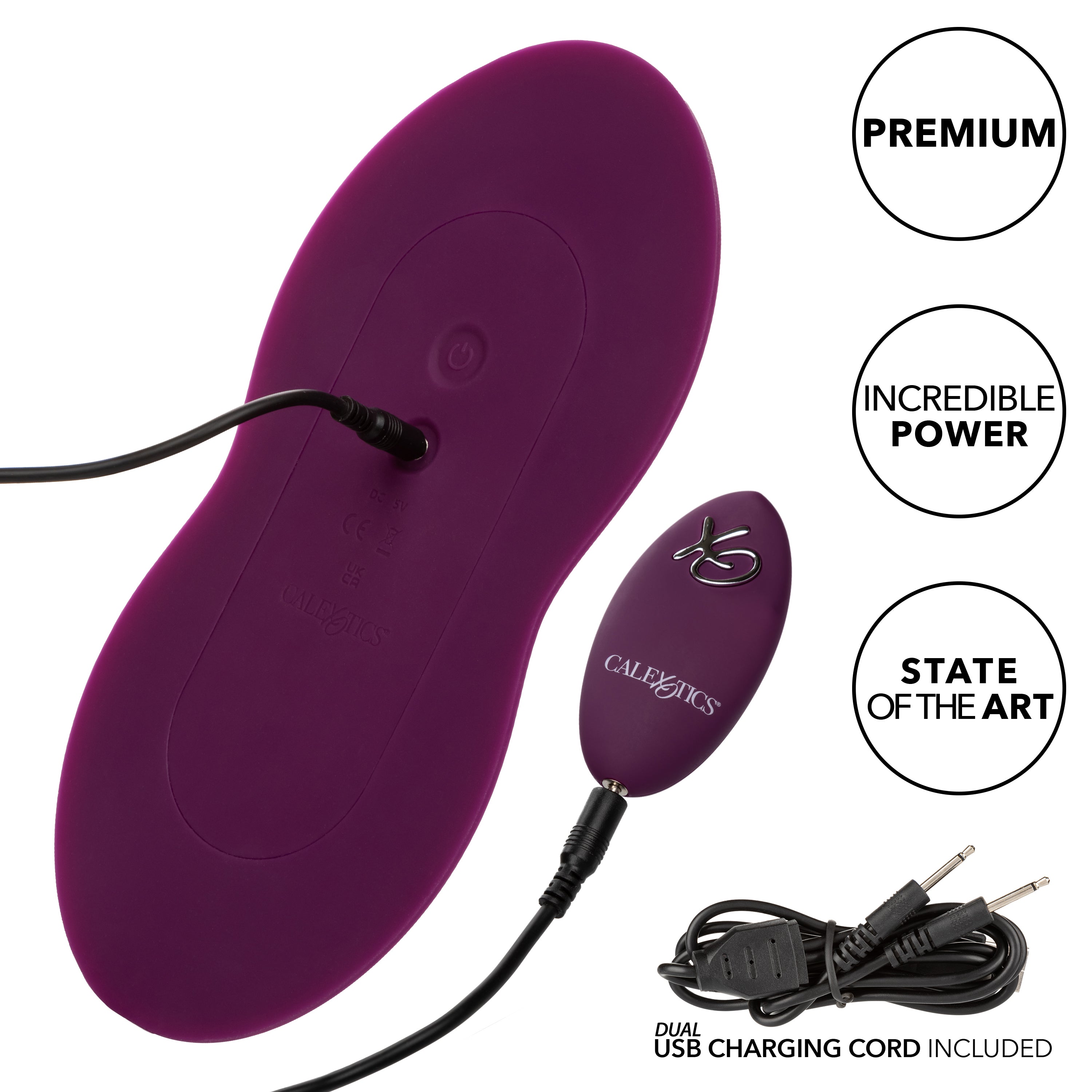 CalExotics Lust Remote Control Dual Rider (Purple) – Waterproof Silicone Massager with Dual Motors > Sex Toys > Couples Toys