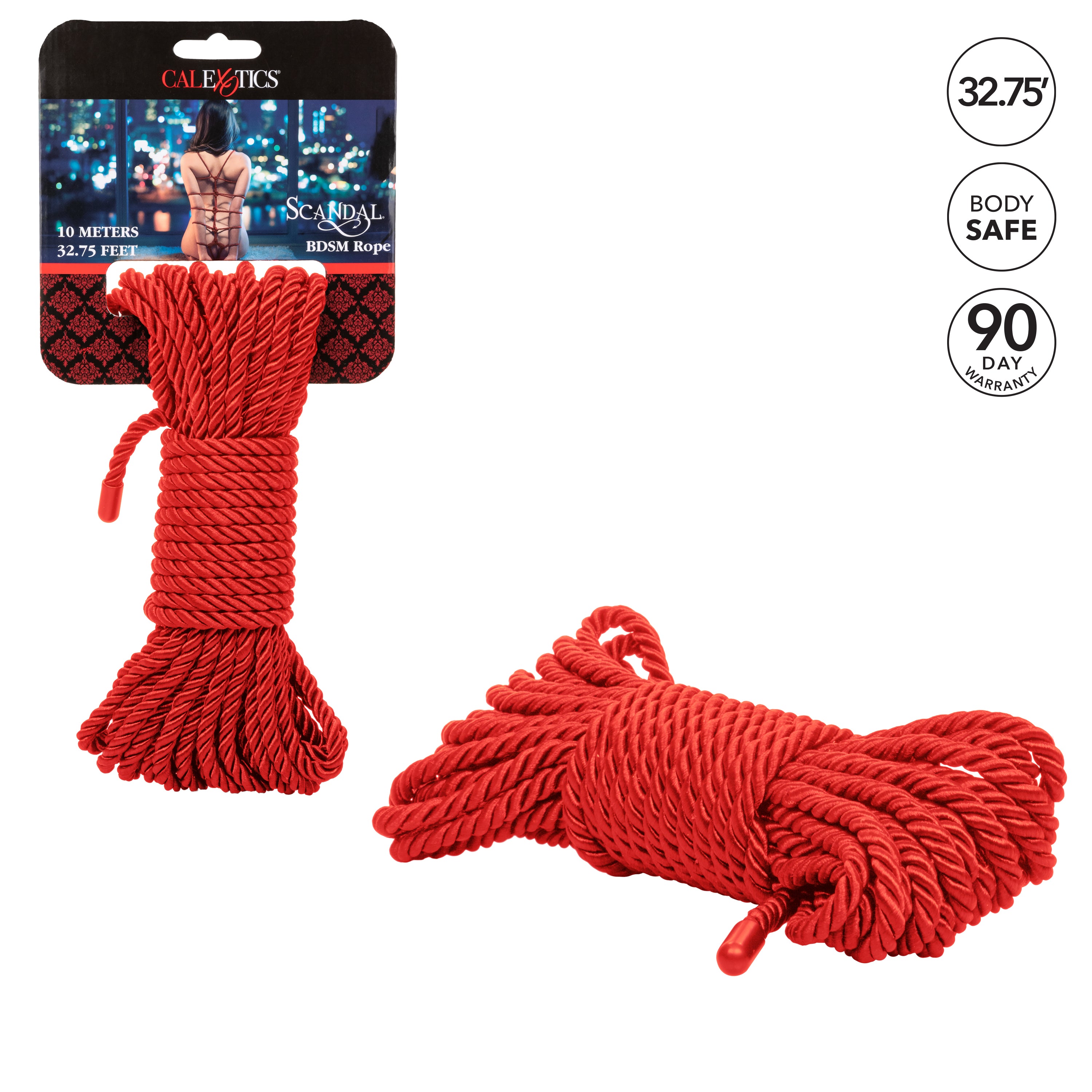 Scandal Red BDSM Rope 32.75ft Shibari Bondage Rope Toy Rope