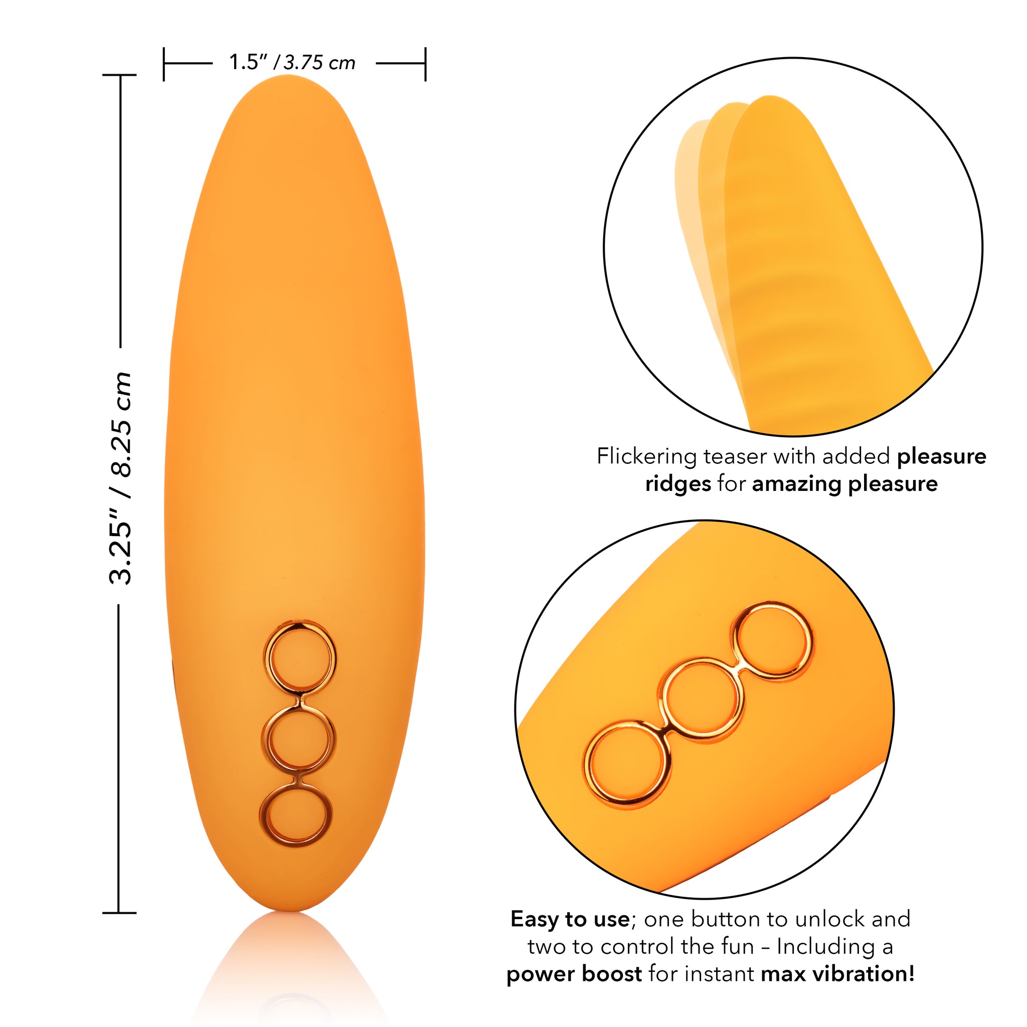 California Dreaming Hollywood Hottie Orange – Rechargeable Mini Massager with 10 Vibration Functions > Vibrators > Standard Vibrators