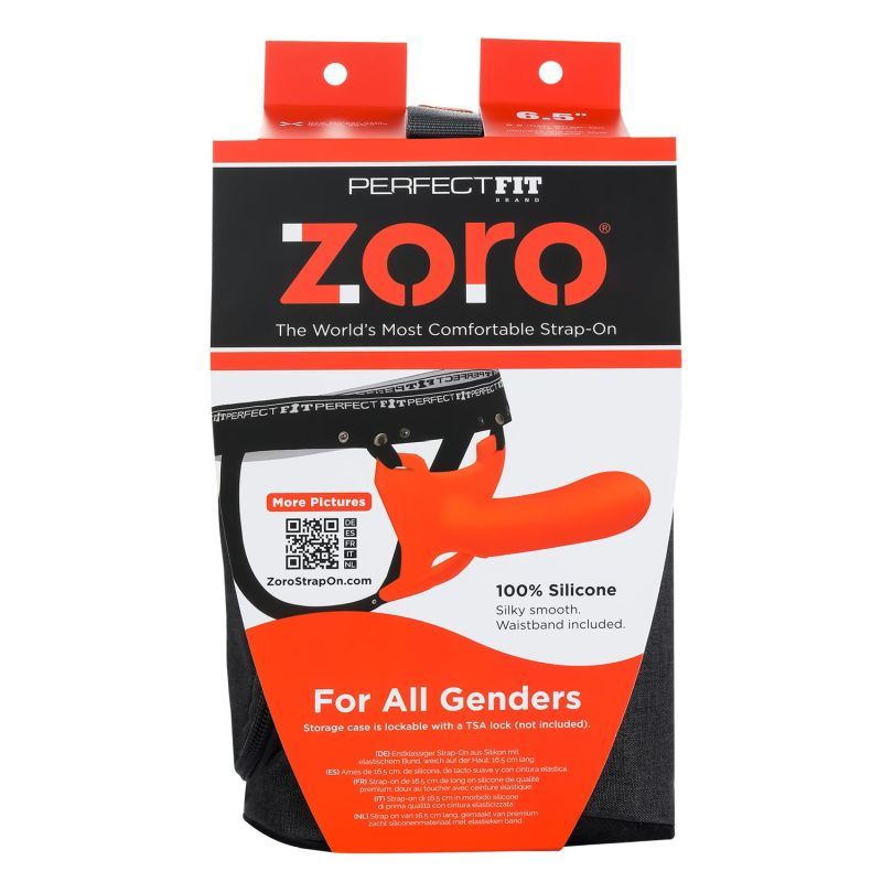Zoro Strap-On 6.5 Inch Orange STRAP-ONS