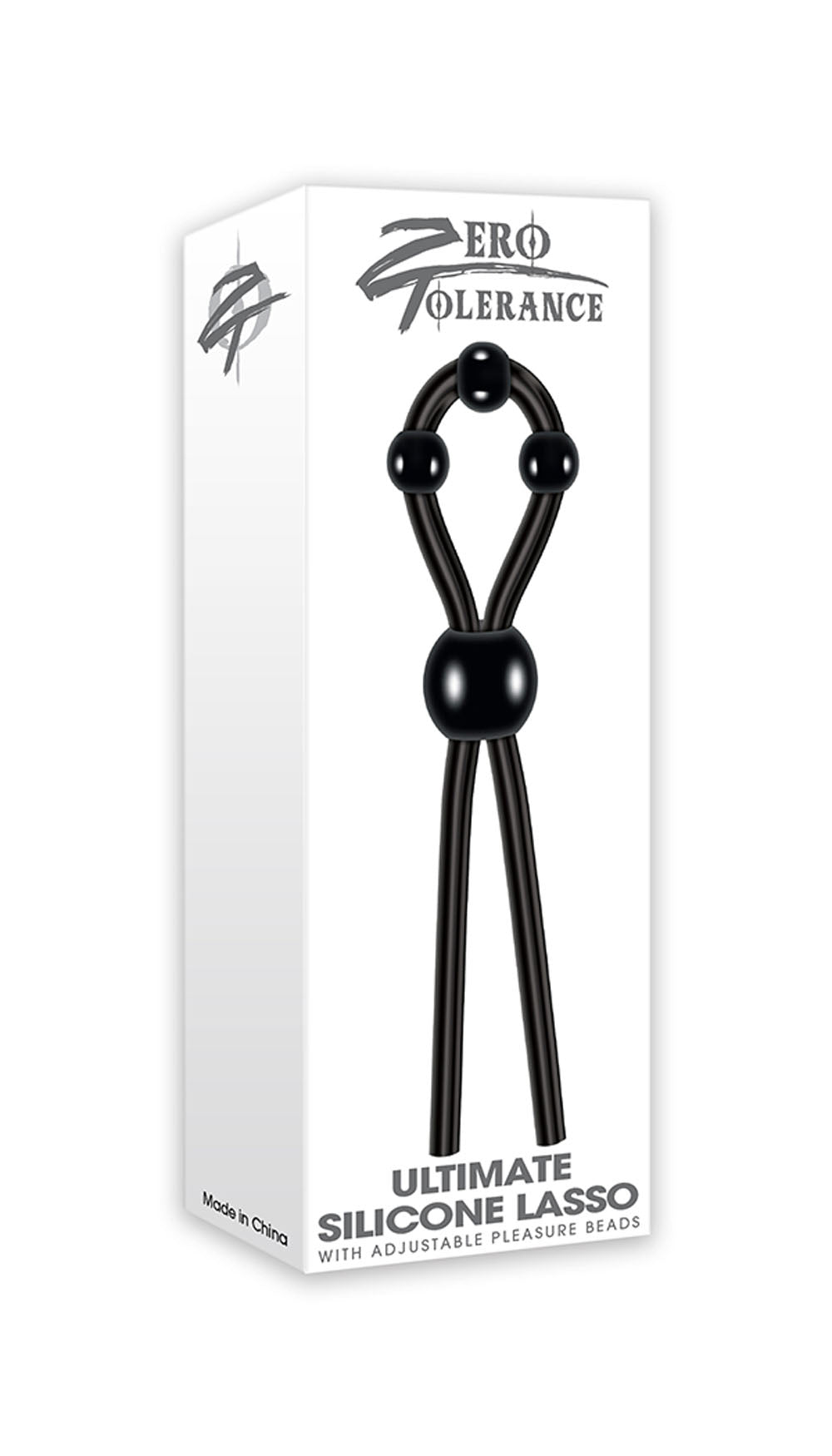 Zero Tolerance Ultimate Silicone Lasso 5.13 Inch Adjustable Cock Ring Black COCK RINGS