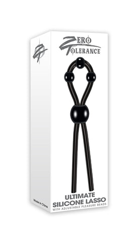 Zero Tolerance Ultimate Silicone Lasso 5.13 Inch Adjustable Cock Ring Black COCK RINGS