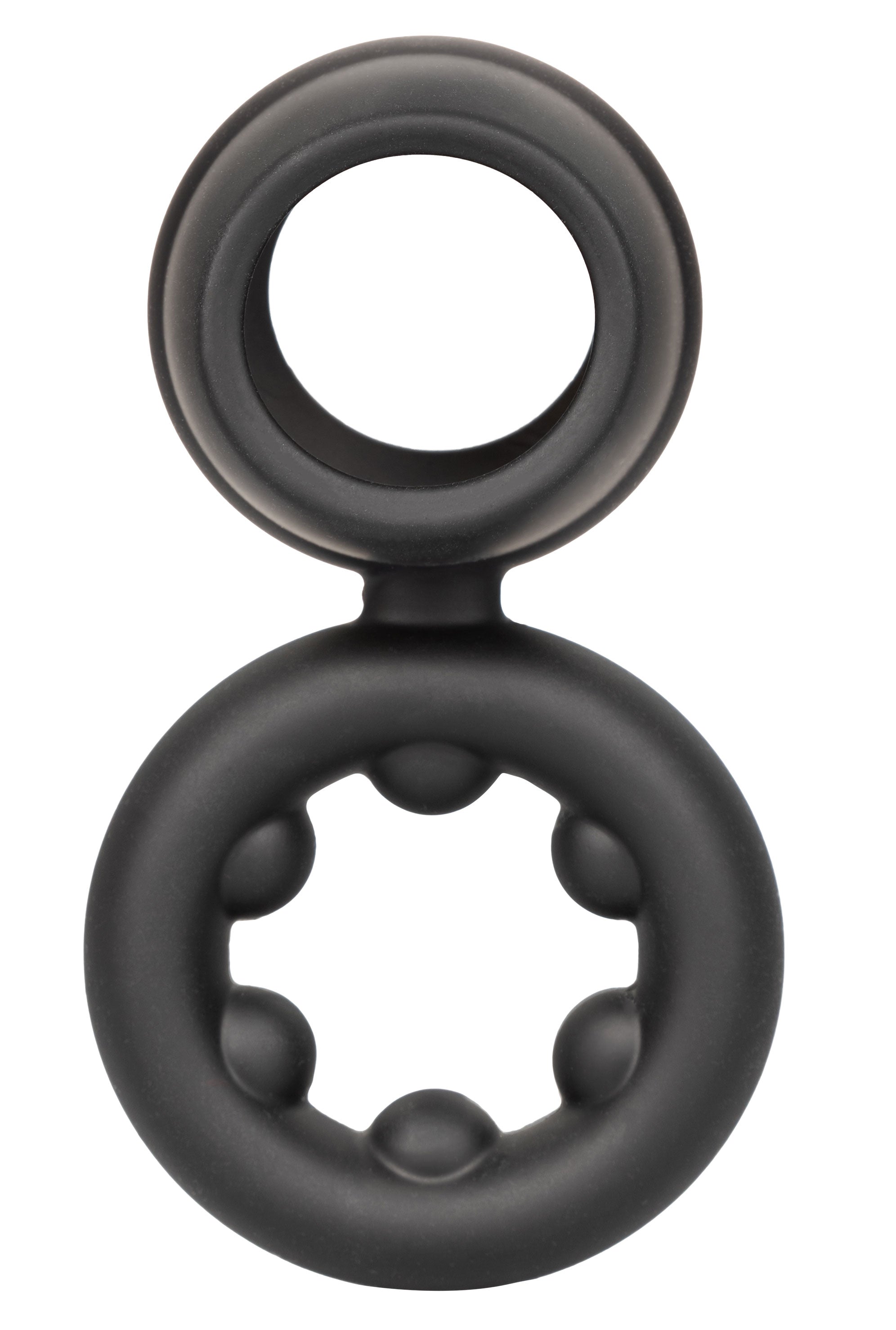 Alpha Liquid Silicone Dual Magnum Ring Black Stretchy Comfortable Size > Cock Ring > Sling