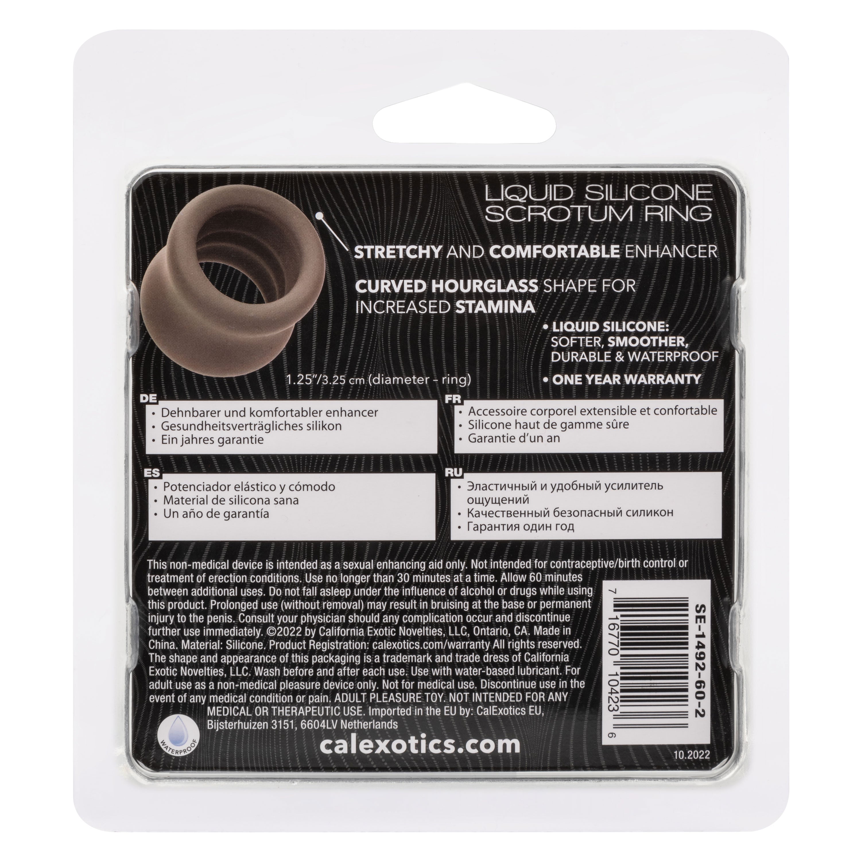 Alpha Liquid Silicone Scrotum Ring Ultra Stretchy Soft Black Enhancer > Cock Ring > Single