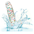 Naughty Bits I Love Dick Heart-Filled Dong 6 Inch Clear with Multicolor Heart Confetti > Dildos > Realistic Dildos
