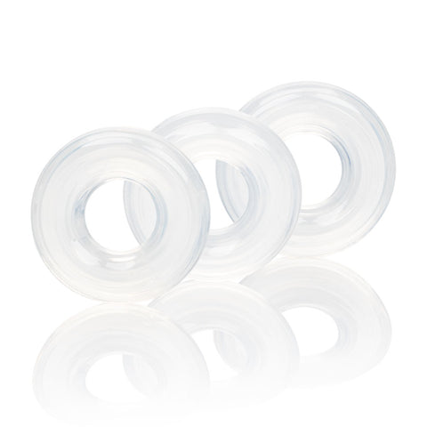 CalExotics Set of 3 Silicone Stacker Rings – Customizable Fit and Comfort COCK RING Set