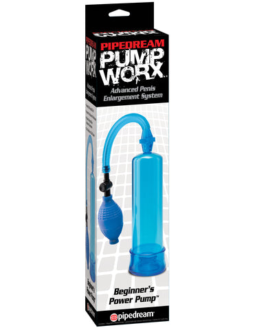 Pump Worx Beginner Power Pump Penis Pump Blue Pumps