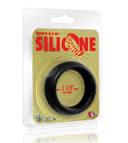 Wide Donut Black Cock Ring 38mm > Cock Ring > Single