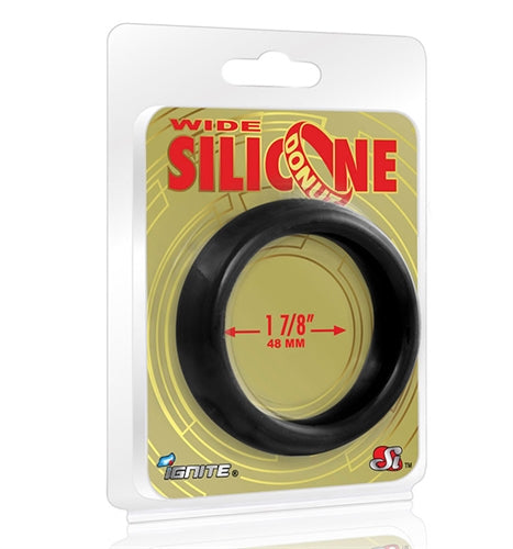 Wide Donut Black Cock Ring 48mm > Cock Ring > Single