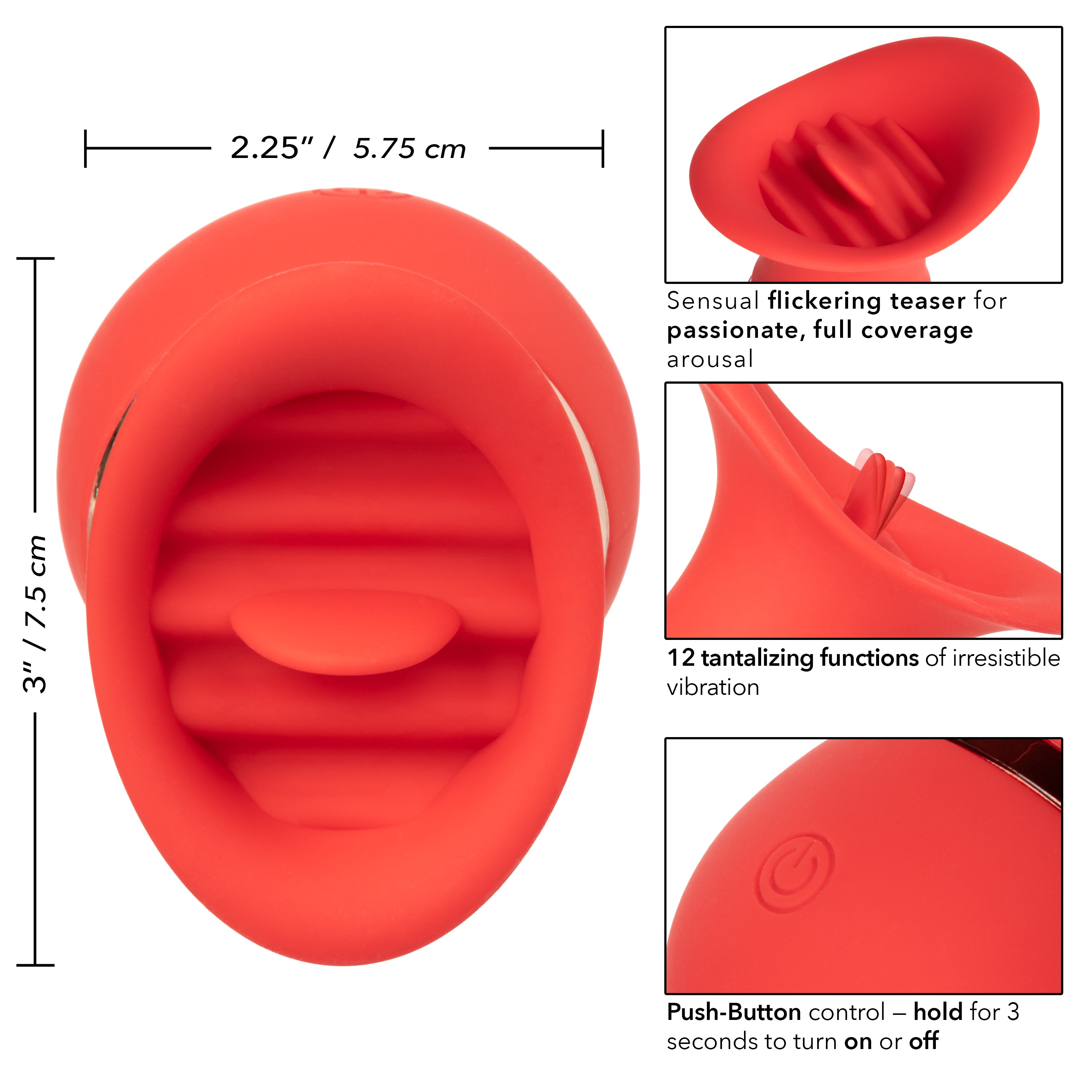 Tantalize French Kiss Charmer – Compact Flickering Tongue Teaser Vibrator > Vibrators > Ladies > Clitoral Vibrators and Stimulators