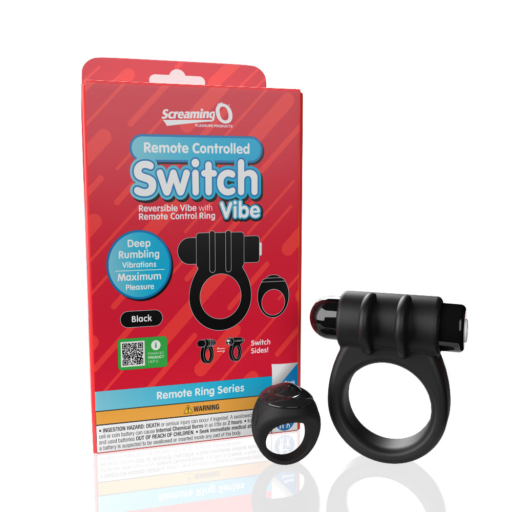 Remote Control Switch Vibe (Black) – Waterproof Rechargeable Double-Sided Vibrating Cock Ring > Cock Ring > Vibrating