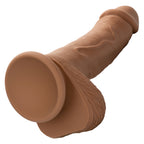 Dual Density Silicone Studs 5 Inch 12.75 cm Brown Realistic Flexible Design with Suction Cup Base > Dildos > Slim Dildos